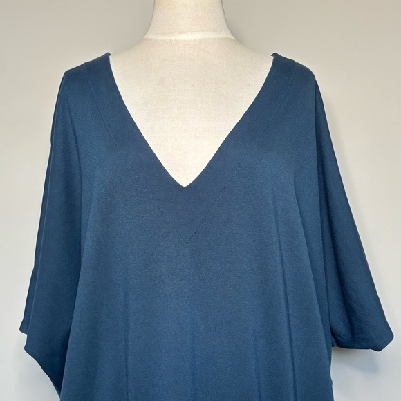 The Tiny Closet Peacock Blue Painter Dress, Medium - Picture 3 of 13